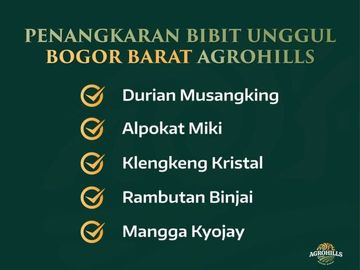 Tanah Kavling Buah Unggulan 100m&sup2; dekat Wisata Bogor Barat