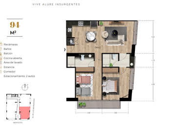 Departamento en Venta en Insurgentes Alure (m2d2935)