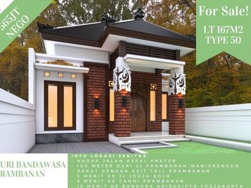 Rumah Etnik Jawa Limasan Di Prambanan, Harga Ekonomis Siap KPR