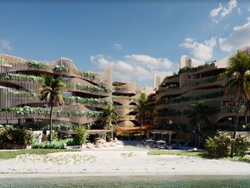 Penthouse frente al mar, terraza privada de 196 m2, alberca frente al mar