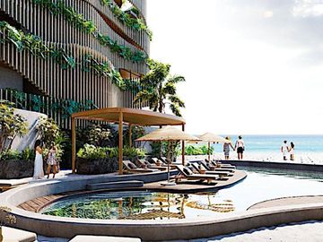 Penthouse frente al mar, terraza privada de 196 m2, alberca frente al mar