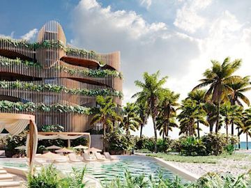 Penthouse frente al mar, terraza privada de 196 m2, alberca frente al mar