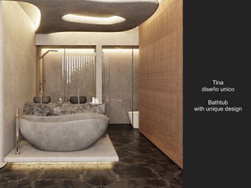 Penthouse frente al mar, terraza privada de 196 m2, alberca frente al mar