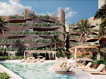 Penthouse frente al mar, terraza privada de 196 m2, alberca frente al mar