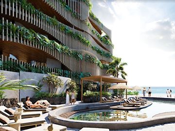 Penthouse frente al mar, terraza privada de 196 m2, alberca frente al mar