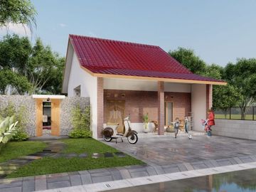 Rumah Klasik Konsep Villa Pinggir Jalan Aspal Hanya 600 Jt-an