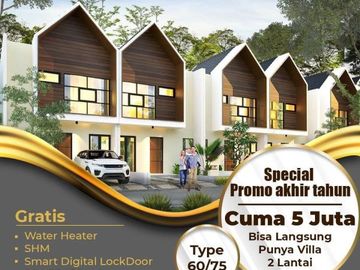 Rumah mewah cantik konsep villa Hunian SMARTHOME Di Puncak