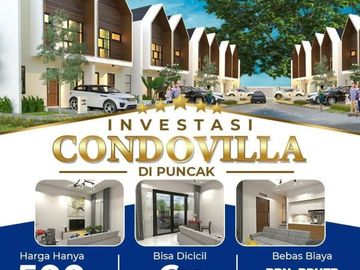 Rumah mewah cantik konsep villa Hunian SMARTHOME Di Puncak