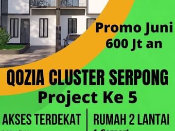 Rumah Murah Serpong Qozia Serpong 100% SHM 2 Lantai 600 Jutaan