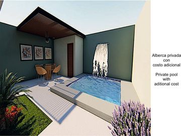 Casa en residencial privado con alberca, jacuzzi, asador, juegos para niños en v