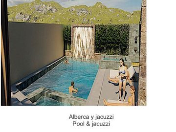 Casa en residencial privado con alberca, jacuzzi, asador, juegos para niños en v
