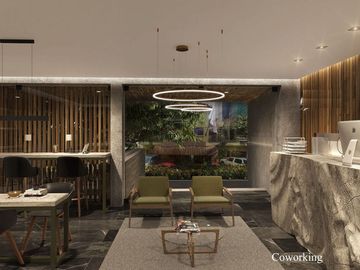 Departamento en planta baja, jardin pequeño, Terraza con alberca, jacuzzi, gimna
