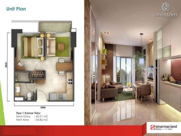 Casa De Parco Apartemen Siap Huni BSD City Promo disc 20%/dp 0% 1 BR