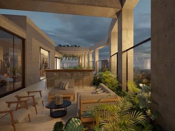 Departamento con terraza, alberca, jacuzzi, cine, pet-friendly en pre venta CDMX