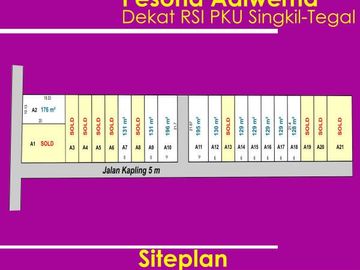 Tanah Kavling Standar Perumahan Adiwerna, Dekat Exit Toll, SHM