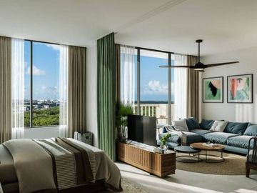 Departamento con alberca vista a la laguna,  jacuzzi, cine en venta Cancun