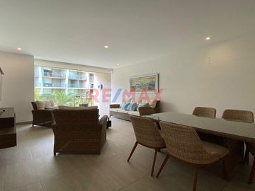 LINDO DEPARTAMENTO AMOBLADO Y EQUIPADO, EN EL MEJOR CLUB HOUSE DE LAS PLAYAS DEL SUR
UBICADO EN LA TORRE 