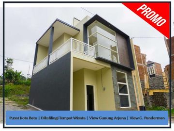 3 Lantai Rumah Batu Tipe 75 View Gunuung Arjuna