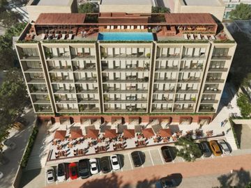 Departamento con Jardin de 100 m2, alberca, pet spa, cowork, gimnasio, pre-const