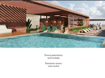 Departamento con Jardin de 100 m2, alberca, pet spa, cowork, gimnasio, pre-const
