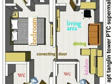 Apartemen tanglin Konsep junior suite , Strategis