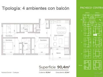 Departamento 2 amb. en Pacheco Central