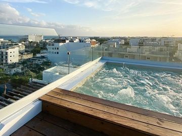 Departamento, amenidades con vista al mar, alberca, jacuzzi, gimnasio