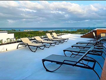 Departamento, amenidades con vista al mar, alberca, jacuzzi, gimnasio