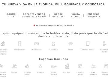 ¡Inversión Inteligente en La Florida! Deptos. Full Equipados con Entrega Inmedia