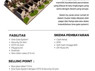 Dekat Kampus UII, Perumahan Cluster, Di Sleman Yogyakarta