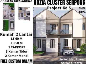Rumah Serpong II Qozia Serpong Tangsel II Di Serpong II 600 Jutaan II 100% SHM