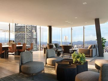 Condominio con acabados de lujo, helipuerto, bar y restaurante, spa, gimnasio, s