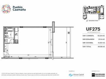 Departamento 1 o 2 amb a estrenar - Pueblo Camaño - Pilar - UF 275