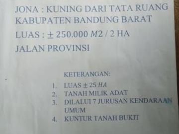 Jual Cepat Tanah Murah 25 Ha Di Cililin Kota Bandung Barat