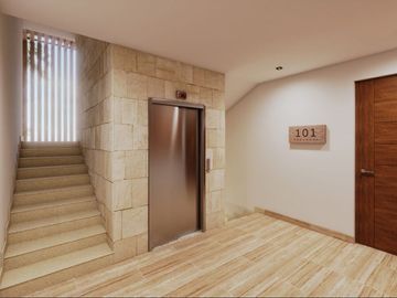 Condominio amplio 214 m2, piso de mármol, en residencial privado, con alberca