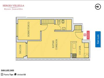 San Luis 2400. Departamento de un dormitorio en venta. En Rosario.