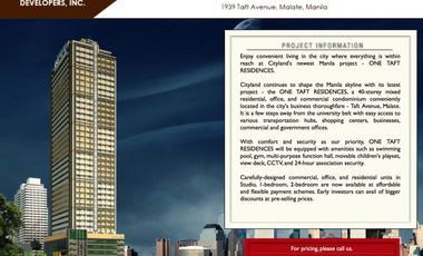 CONDO ALONG TAFT, NEAR LASALLE & UP MANILA, AFFORDABLE & ACCESSIBLE