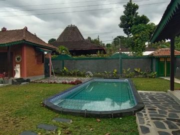Rumah Joglo Etnik Jawa Mewah Kolam Renang di Turi Sleman
