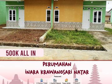 Rumah subsidi angsuran Free di Natar