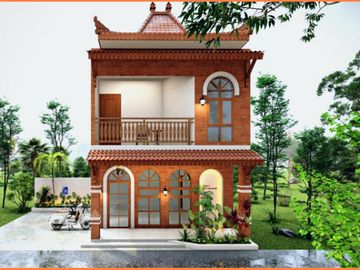 Rumah Usaha Dengan Konsep 2 Lantai Khas Rumah Jawa