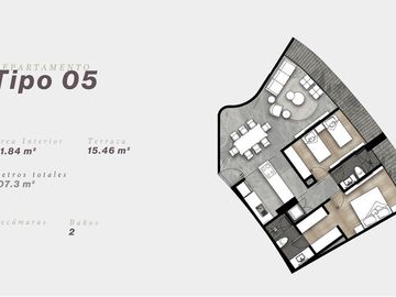 DEPARTAMENTO EN VENTA ORHUS SANTA MARIA MONTERREY