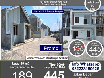 Rumah 2 Lantai Gentan Rumah Siap Huni Gentan Rumah Ready Gentan Solo