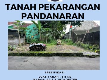 Tanah Pekarangan di Pandanaran Jalan Kaliurang Dekat UII