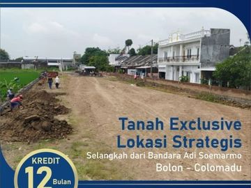 Plot of Land with Sloping Prices, Next to Adi Soemarmo Airport