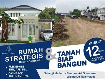 Plot of Land with Sloping Prices, Next to Adi Soemarmo Airport