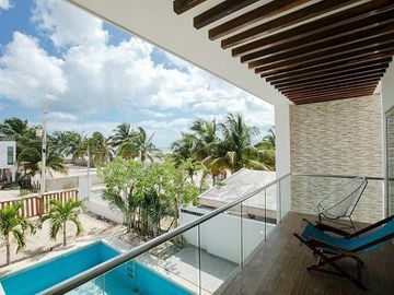 DEPARTAMENTO EN LA PLAYA  EN MERIDA CON ALBERCA EN SAN BRUNO KM 23.5
