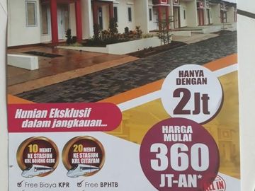 rumah minimalis 1 lantai tdp 12jt free all in dekat stasiun