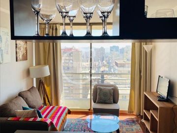 Departamento amoblado en venta de 1 dorm. en Santiago