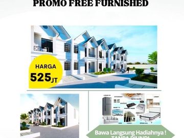 TERMURAH Rumah Asri Bonus FURNITURE Dekat Pemkot Cimahi