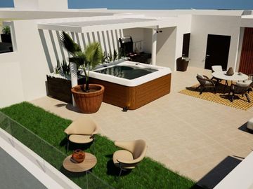 Apartamento  con lock off, terraza, bodega y cuarto de lavado,  con vista al bos